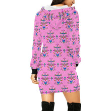 Load image into Gallery viewer, Dakota Damask Cheyenne Pink Hoodie Dress
