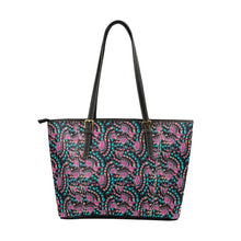 Load image into Gallery viewer, Hawk Feathers Heat Map Leather Tote Bag
