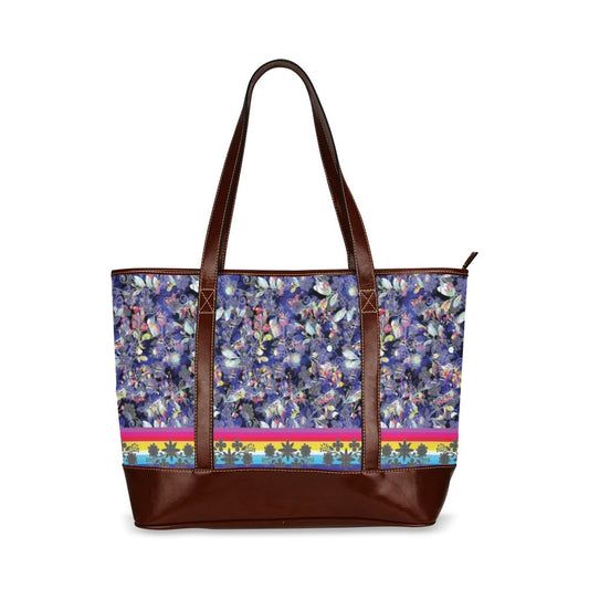 Culture in Nature Blue Tote Handbag