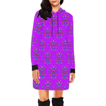 Load image into Gallery viewer, Dakota Damask Purple Hoodie Dress
