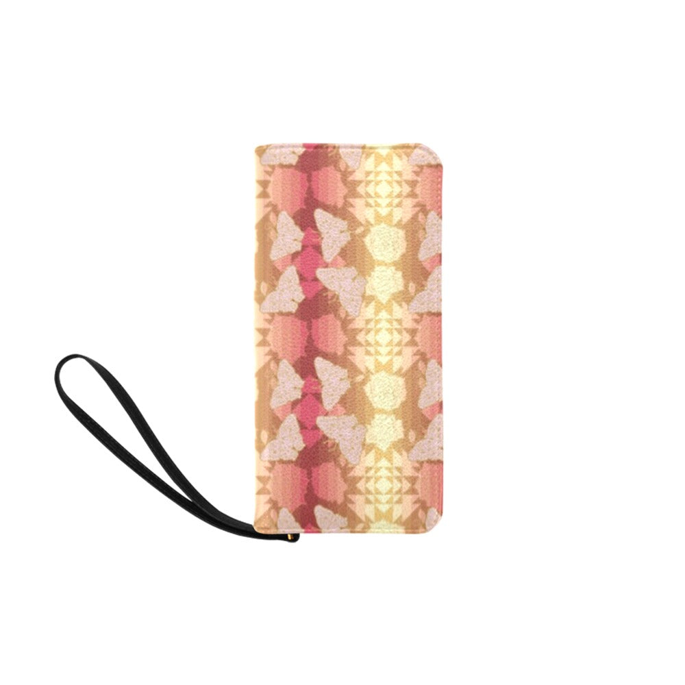 Butterfly and Roses on Geometric Clutch