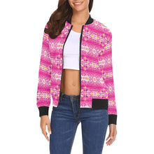 Load image into Gallery viewer, Pink Star Bomber Jacket for Women
