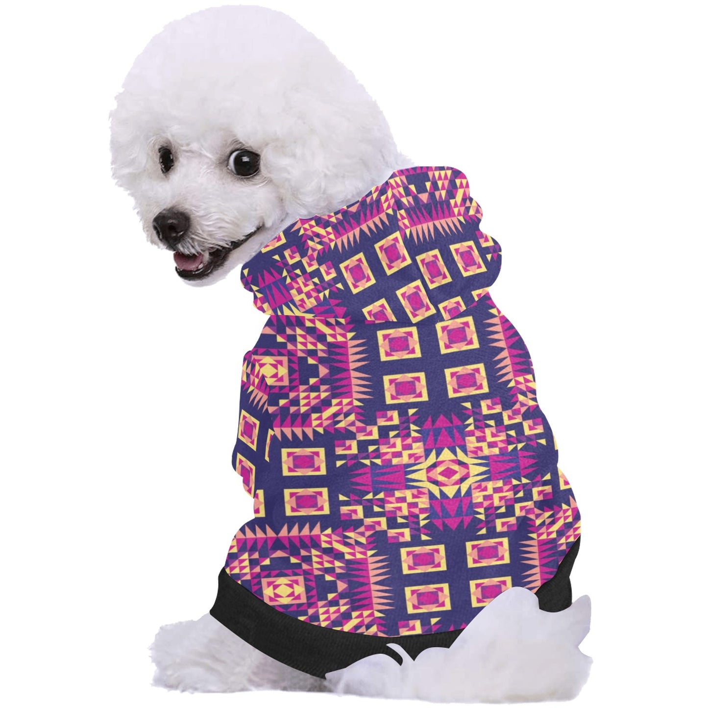 Kaleidoscope Bleu Pet Dog Hoodie