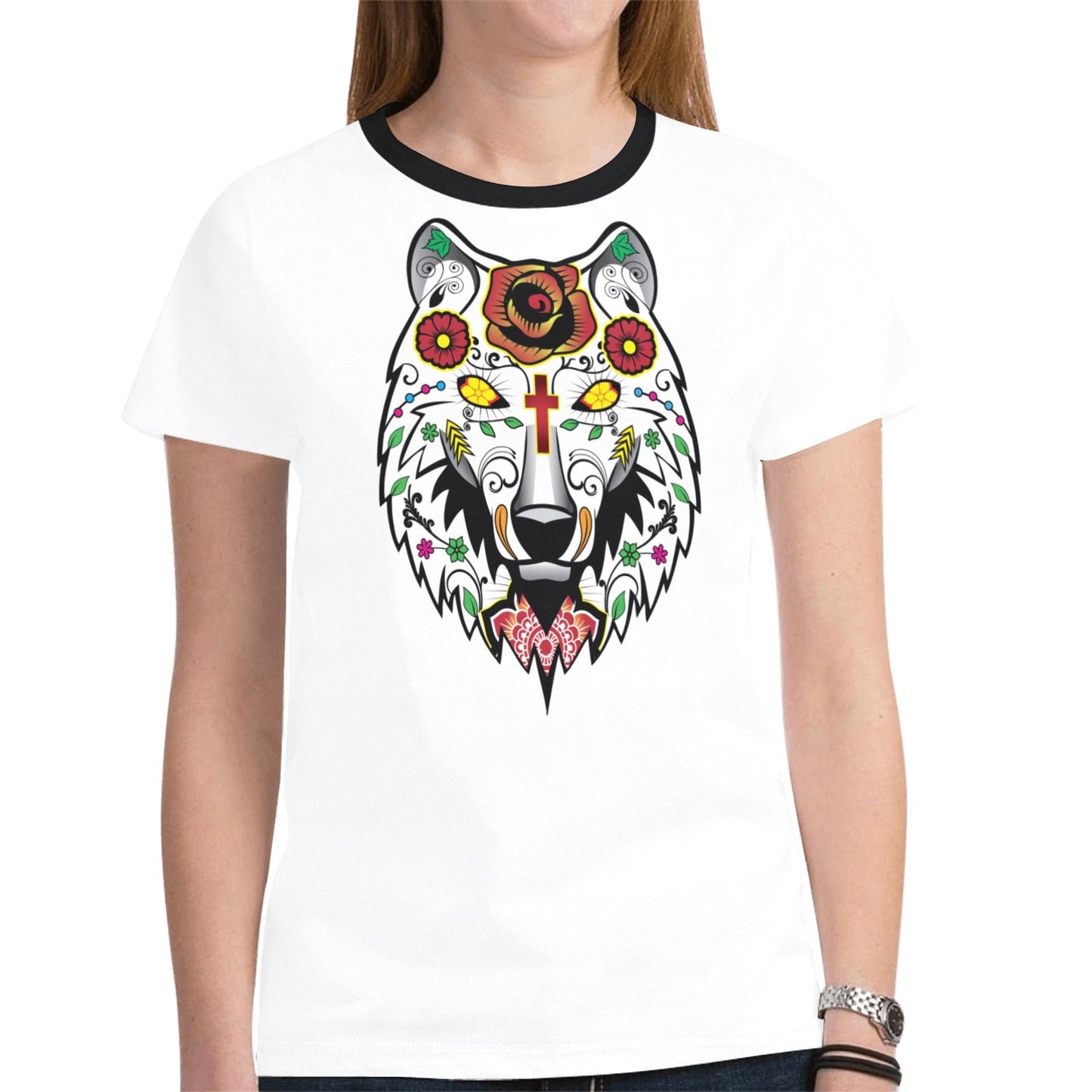 Wolf Spirit Guide White New T-shirt for Women