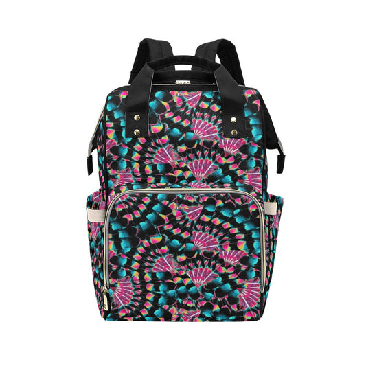 Hawk Feathers Heat Map Multi-Function Diaper Backpack/Diaper Bag