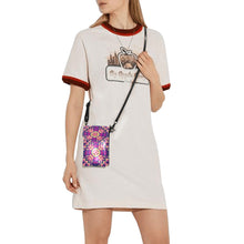 Load image into Gallery viewer, Kaleidoscope Bleu Small Cell Phone Purse
