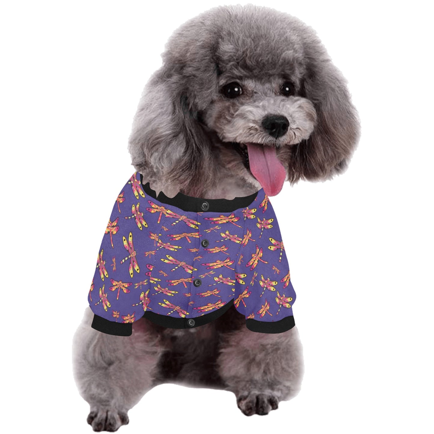 Gathering Purple Pet Dog Round Neck Shirt