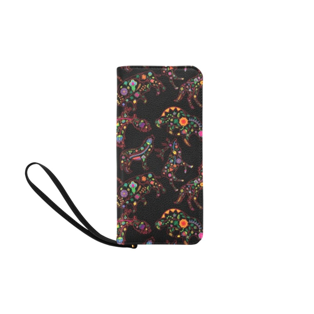 Neon Floral Animals Women's Clutch Purse