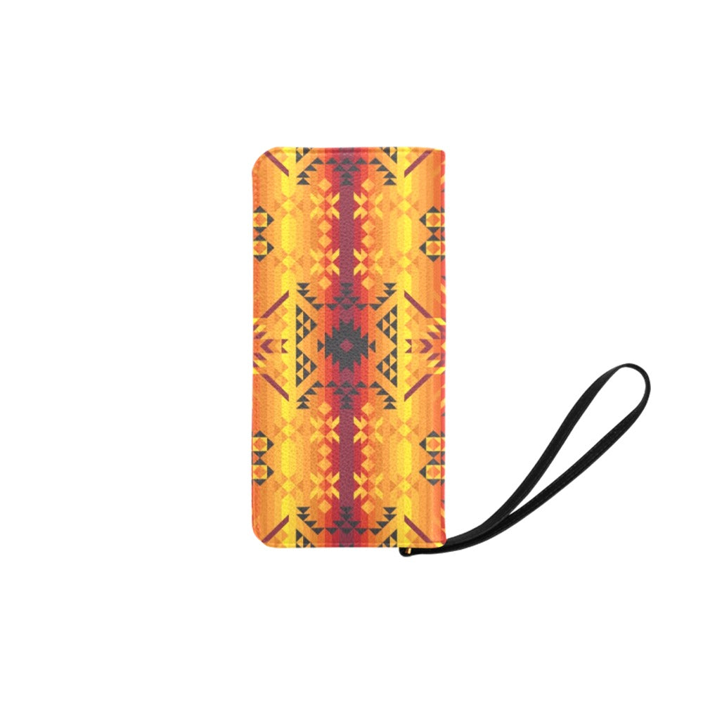 Desert Geo Yellow Red Clutch