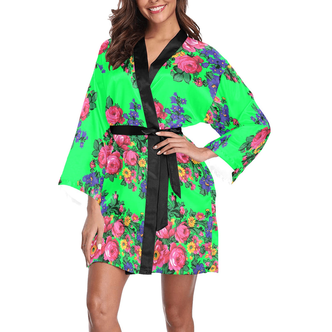 Kokum's Revenge Green Long Sleeve Kimono Robe
