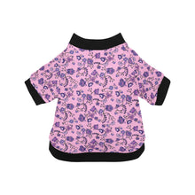 Load image into Gallery viewer, Purple Floral Amour Pet Dog Round Neck Shirt
