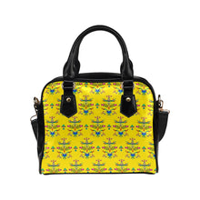 Load image into Gallery viewer, Dakota Damask Yellow Shoulder Handbag
