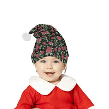 Load image into Gallery viewer, Red Beaded Rose Santa Hat
