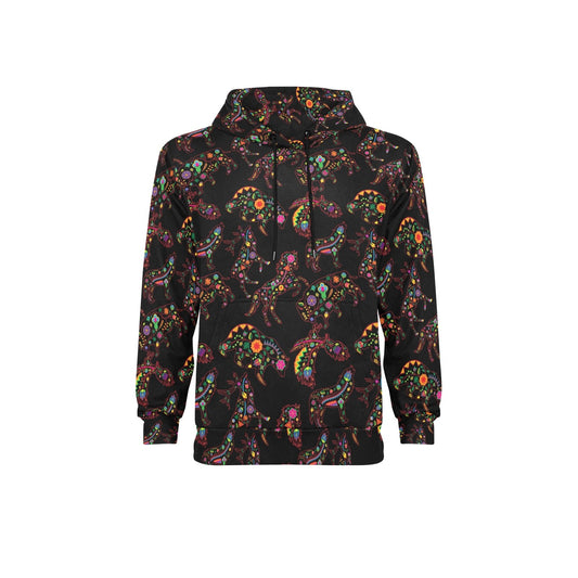 Neon Floral Animals Fleece Hoodie