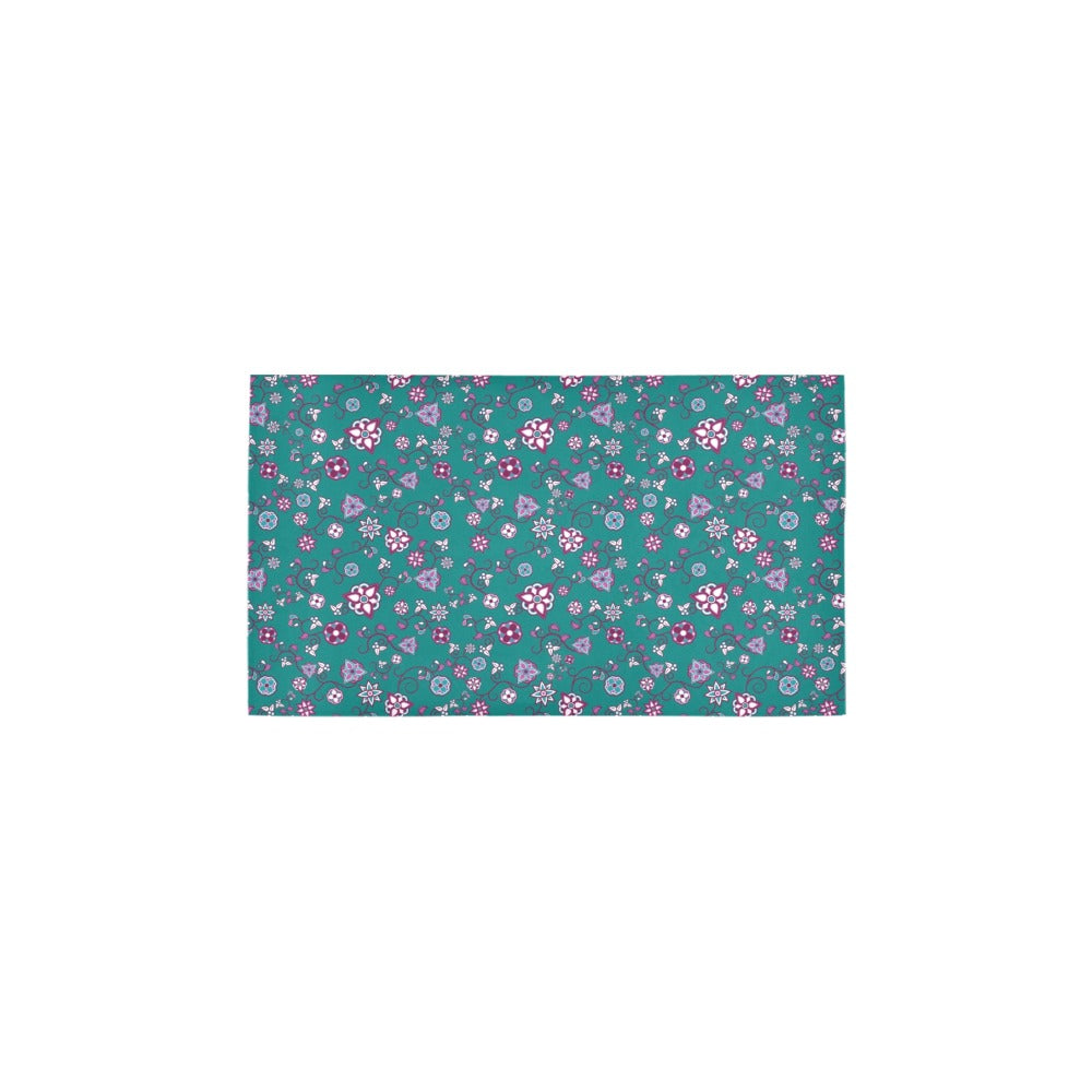 Burgundy Bloom Bath Rug 16''x 28''