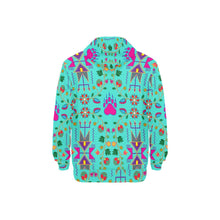 Load image into Gallery viewer, Geometric Floral Fall Sky Men&#39;s Long Sleeve Fleece Hoodie
