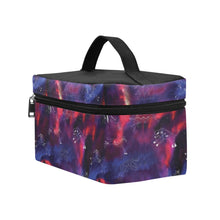 Load image into Gallery viewer, Animal Ancestors 3 Blue Pink Swirl Cosmetic Bag
