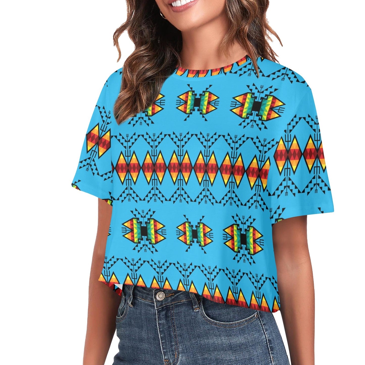 Sacred Trust Sky Crop Top