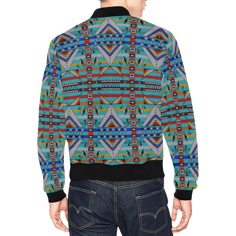 Medicine Blessing Turquoise Bomber Jacket for Men