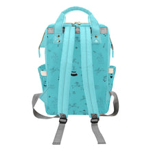 Load image into Gallery viewer, Ledger Dabbles Torquoise Multi-Function Diaper Backpack/Diaper Bag
