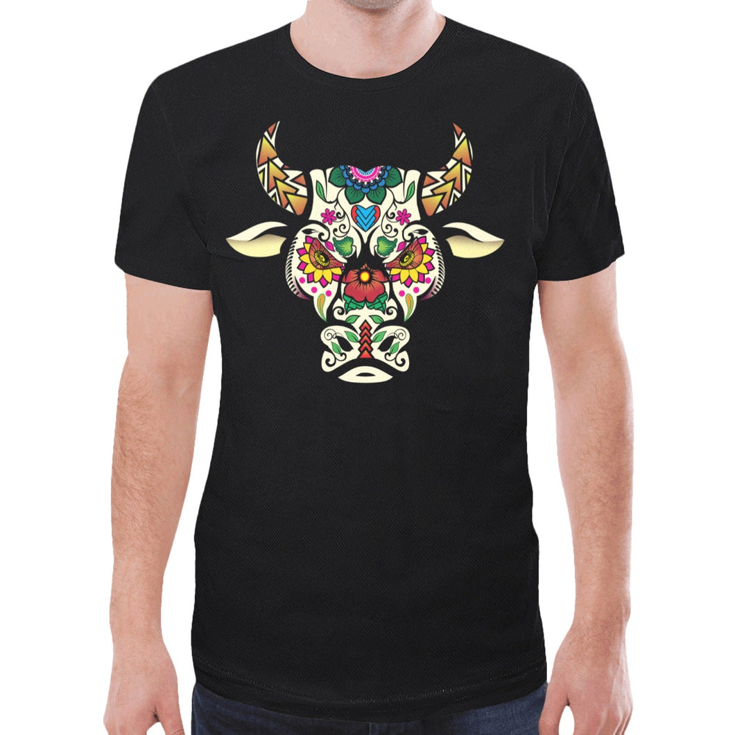 Bull Spirit Guide (Black) New T-shirt for Men