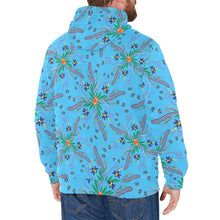 Load image into Gallery viewer, Willow Bee Saphire Men&#39;s Long Sleeve Fleece Hoodie
