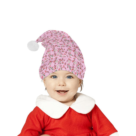 Strawberry Floral Santa Hat