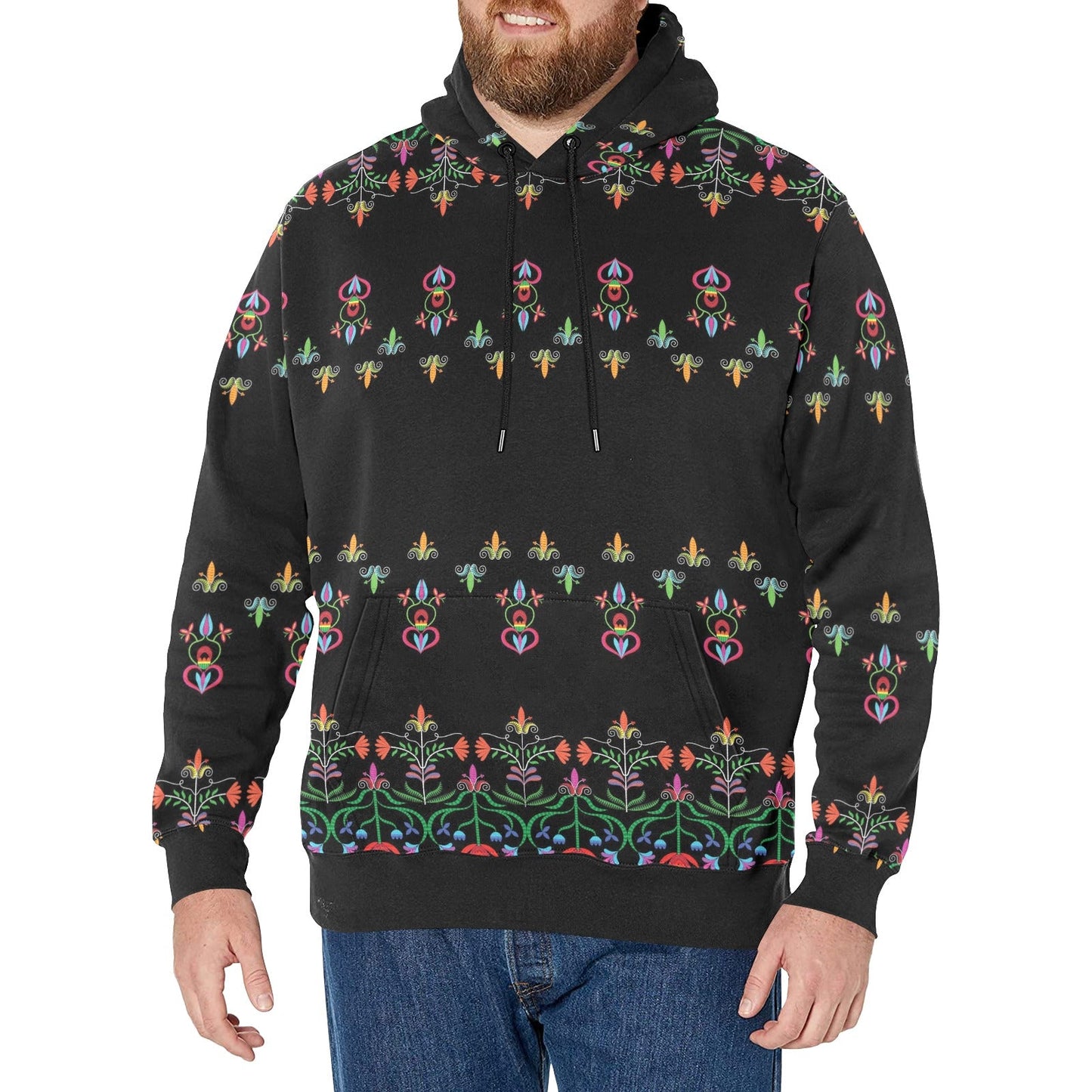 Metis Corn Mother Men's Long Sleeve Fleece Hoodie