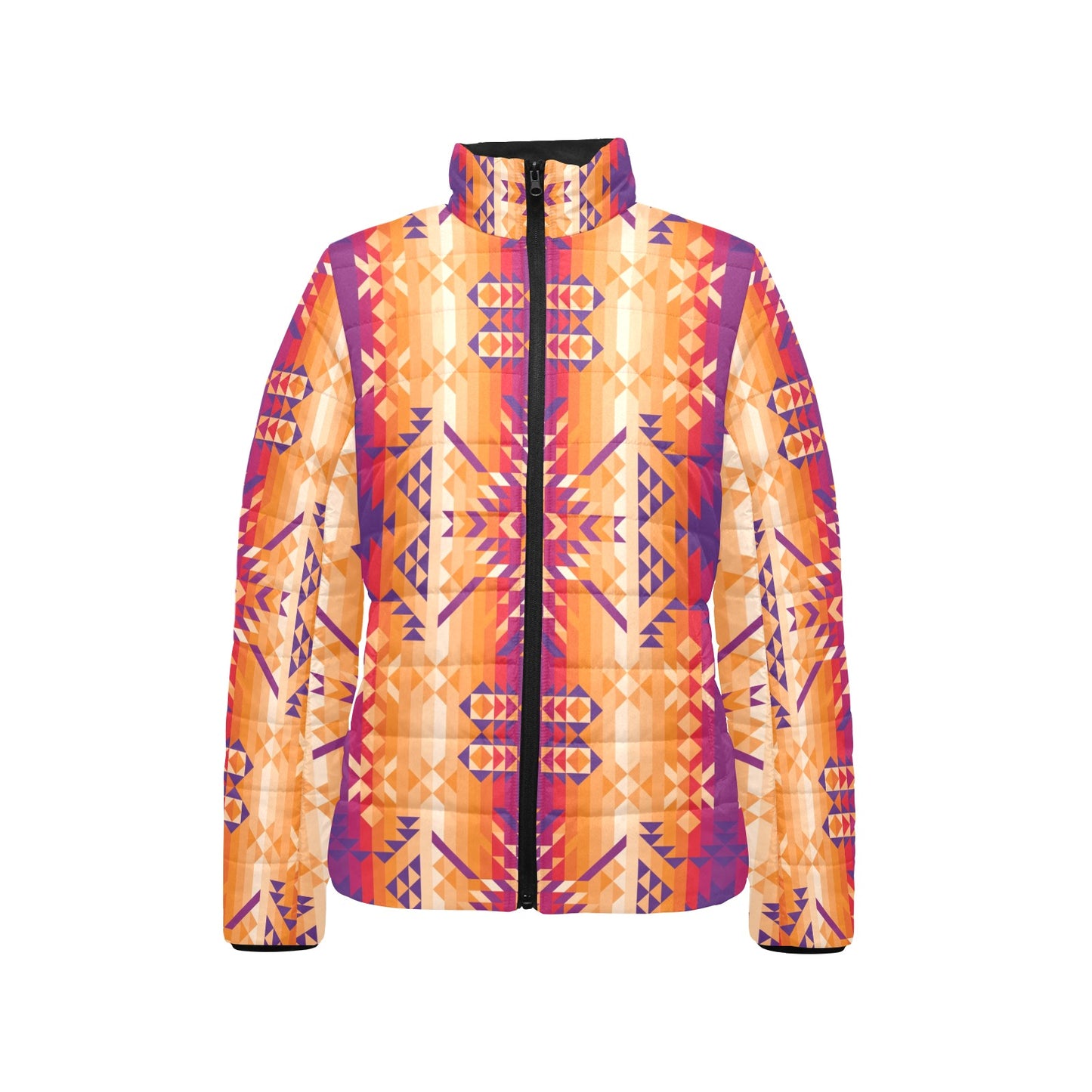 Desert Geo Women's Stand Collar Padded Jacket