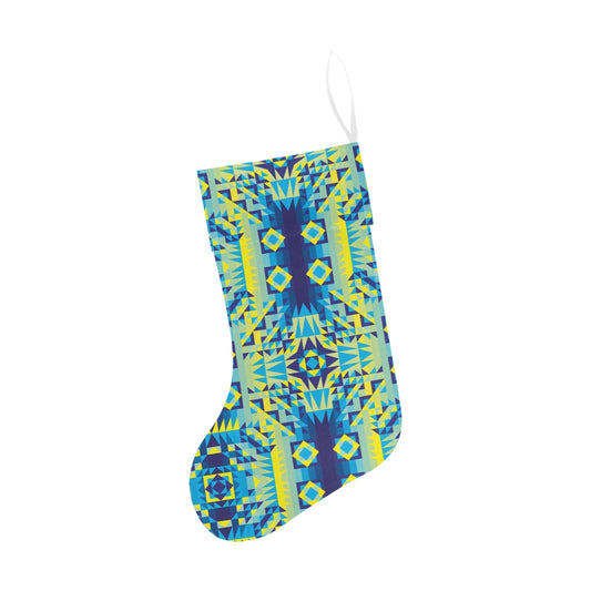 Kaleidoscope Jaune Bleu Christmas Stocking