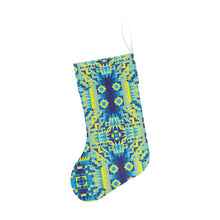 Load image into Gallery viewer, Kaleidoscope Jaune Bleu Christmas Stocking
