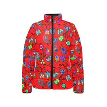 Load image into Gallery viewer, Indigenous Paisley Dahlia Women&#39;s Stand Collar Padded Jacket
