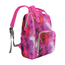 Load image into Gallery viewer, Animal Ancestors 8 Gaseous Clouds Pink and Red Multi-Function Diaper Backpack/Diaper Bag
