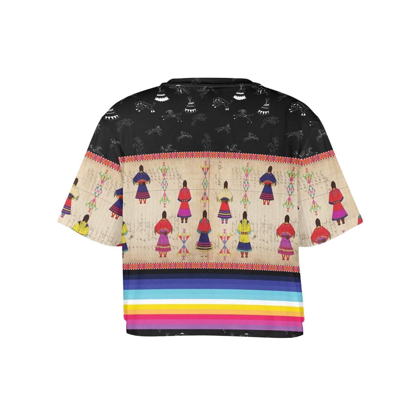 Ledger Round Dance Midnight Crop Top