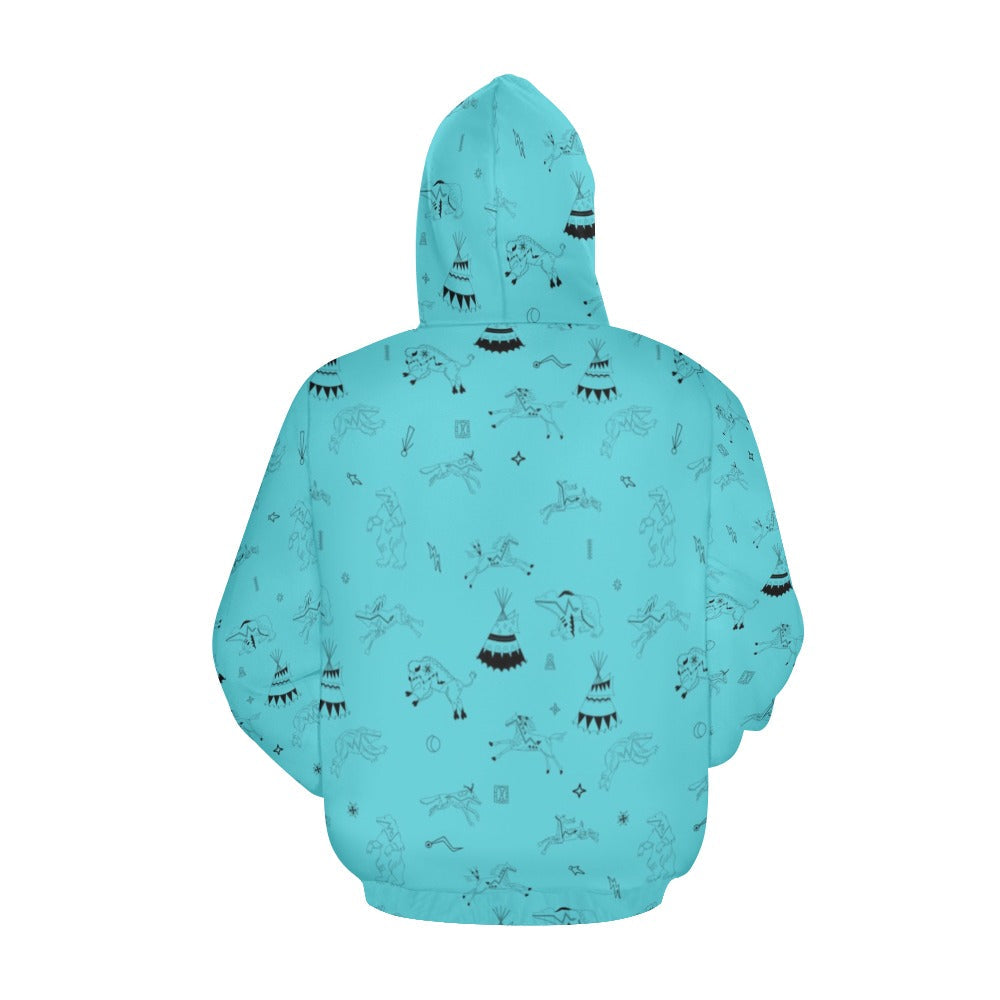 Ledger Dabbles Torquoise Hoodie for Men