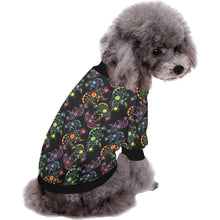 Load image into Gallery viewer, Neon Floral Bears Pet Dog Round Neck Shirt
