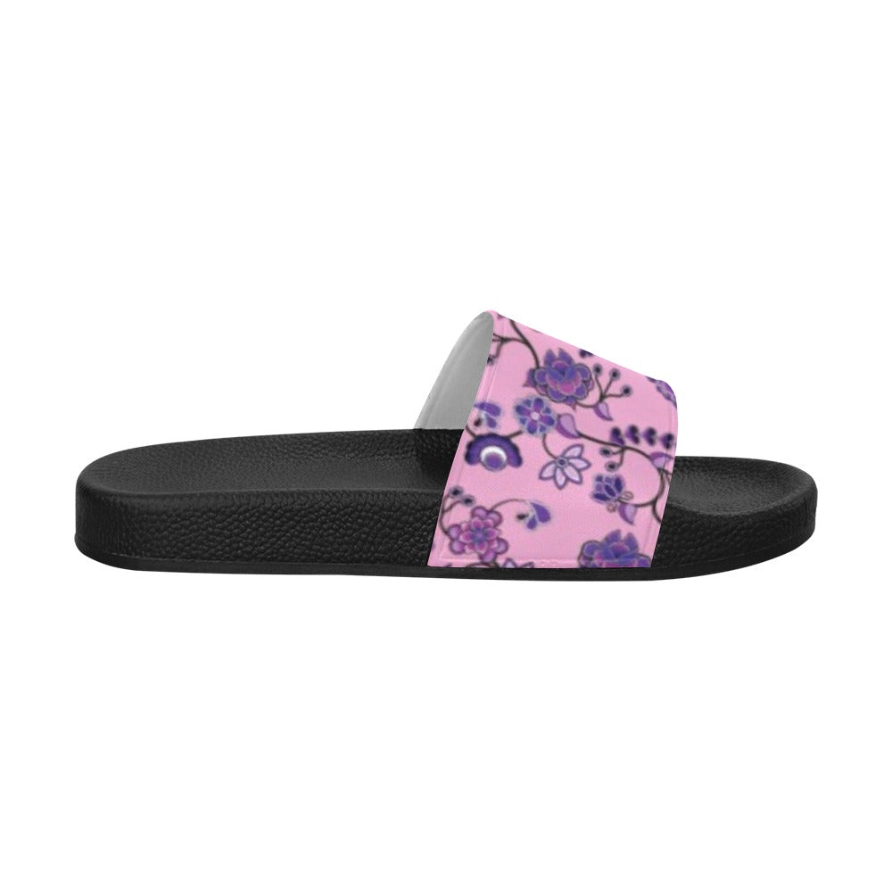 Purple Floral Amour Men's Slide Sandals