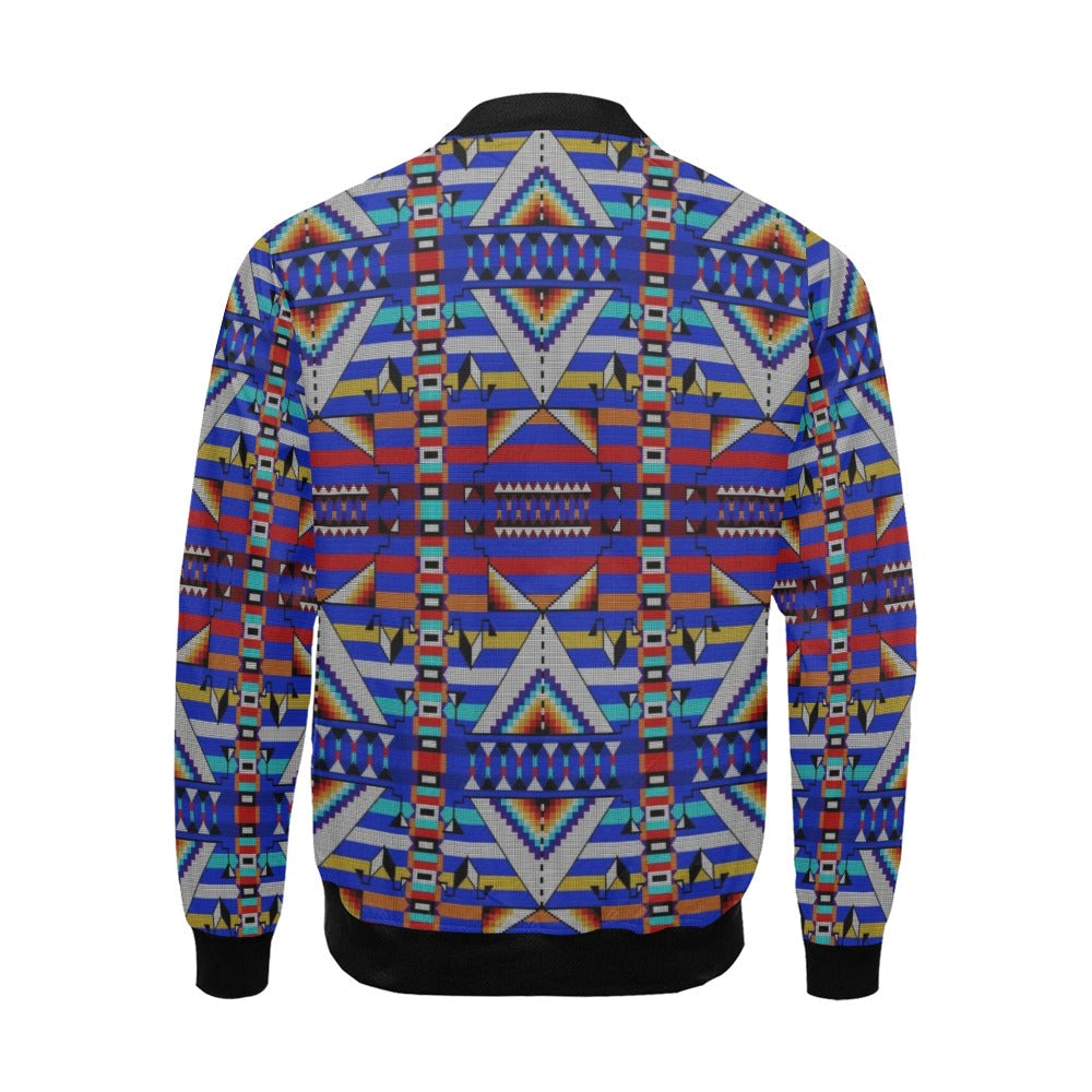 Medicine Blessing Blue Bomber Jacket for Men