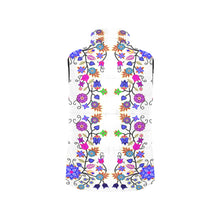 Load image into Gallery viewer, Floral Beadwork Seven Clans White Women&#39;s Padded Vest Jacket
