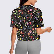 Load image into Gallery viewer, Nipin Blossom Midnight Crop Top
