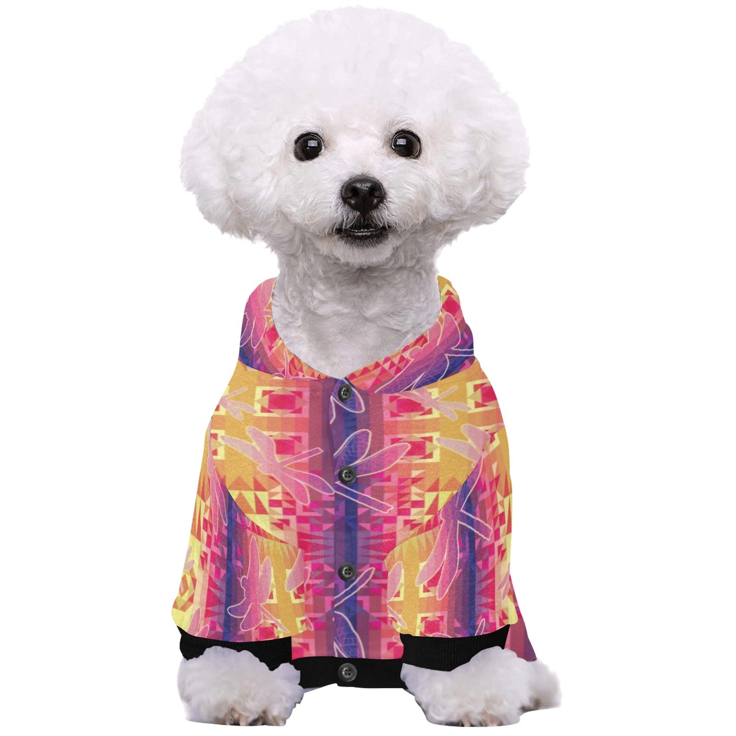 Kaleidoscope Dragonfly Pet Dog Hoodie