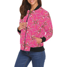 Load image into Gallery viewer, Willow Bee Bubblegum Bomber Jacket for Women
