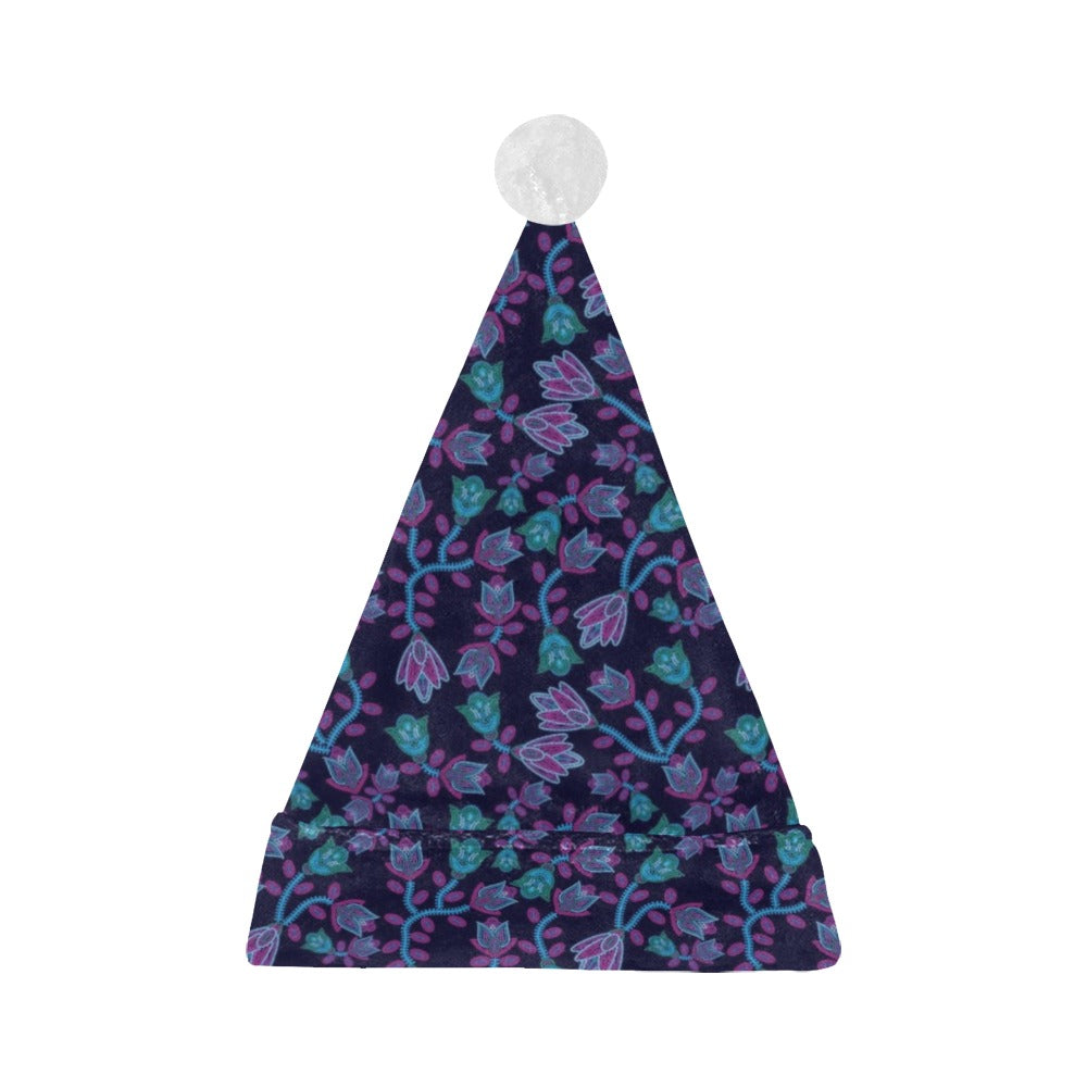 Beaded Blue Nouveau Santa Hat
