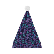 Load image into Gallery viewer, Beaded Blue Nouveau Santa Hat
