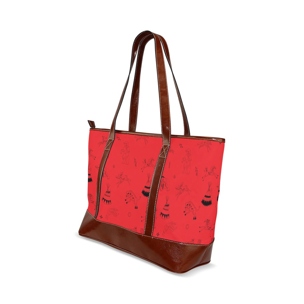 Ledger Dables Red Tote Handbag