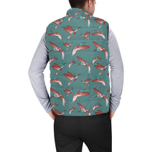 Load image into Gallery viewer, Red Swift Turquoise Men&#39;s Padded Vest Jacket
