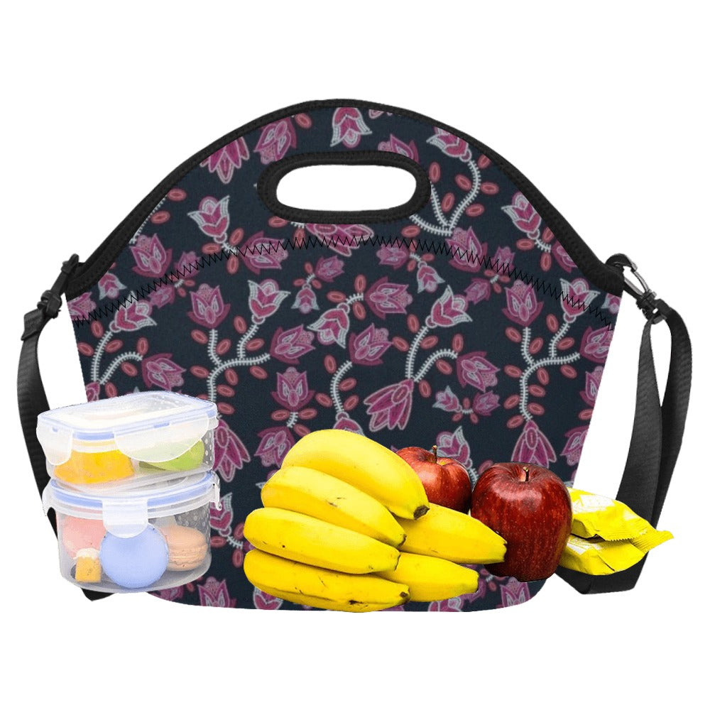 Beaded Pink Neoprene Lunch Bag
