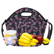 Load image into Gallery viewer, Beaded Pink Neoprene Lunch Bag
