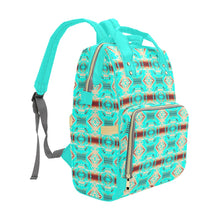 Load image into Gallery viewer, Gathering Earth Turquoise Multi-Function Diaper Backpack/Diaper Bag
