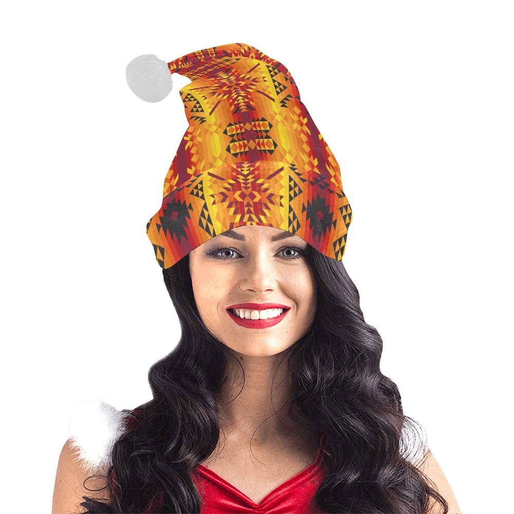 Desert Geo Yellow Red Santa Hat